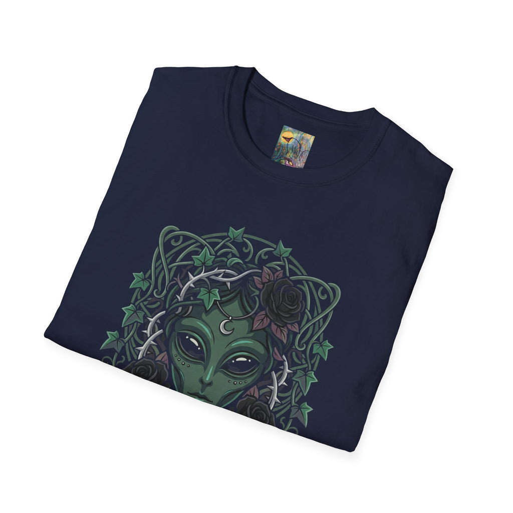 Alien Emblem T-Shirt — Green Mystic Alien Portrait Tee