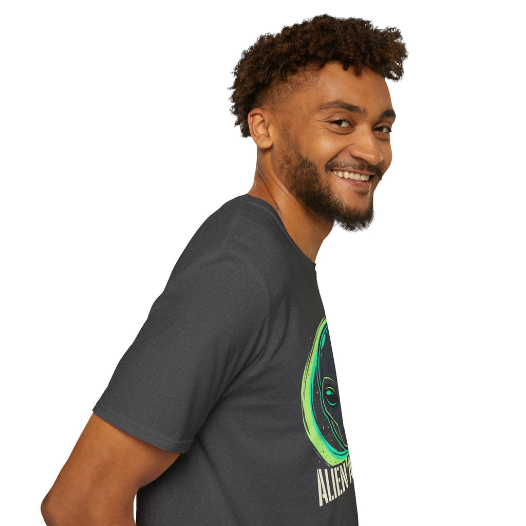 Alien Are Real T-Shirt — Neon Green Alien Face Graphic Tee