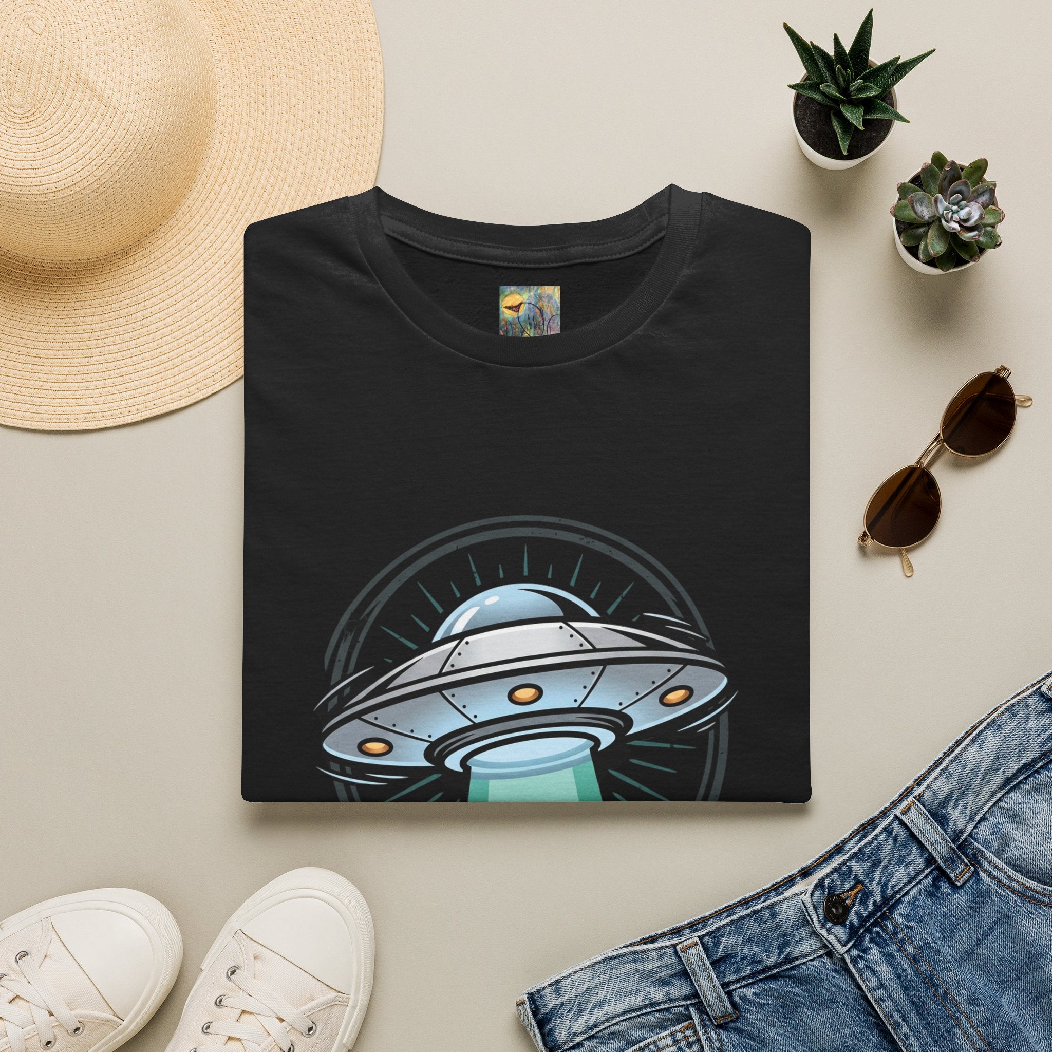 Alien Abduction T-Shirt — "Low Key Wanted This" UFO Graphic Tee