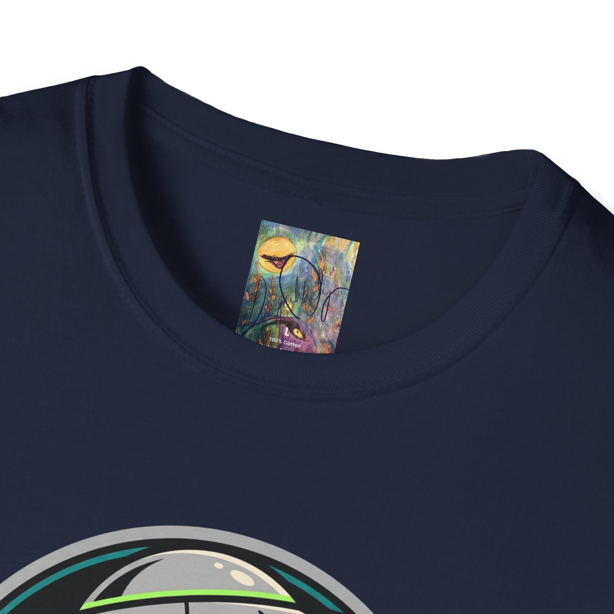 Alien UFO Graphic T-Shirt "You are blocking my trajectory" — Retro Green Extraterrestrial Design