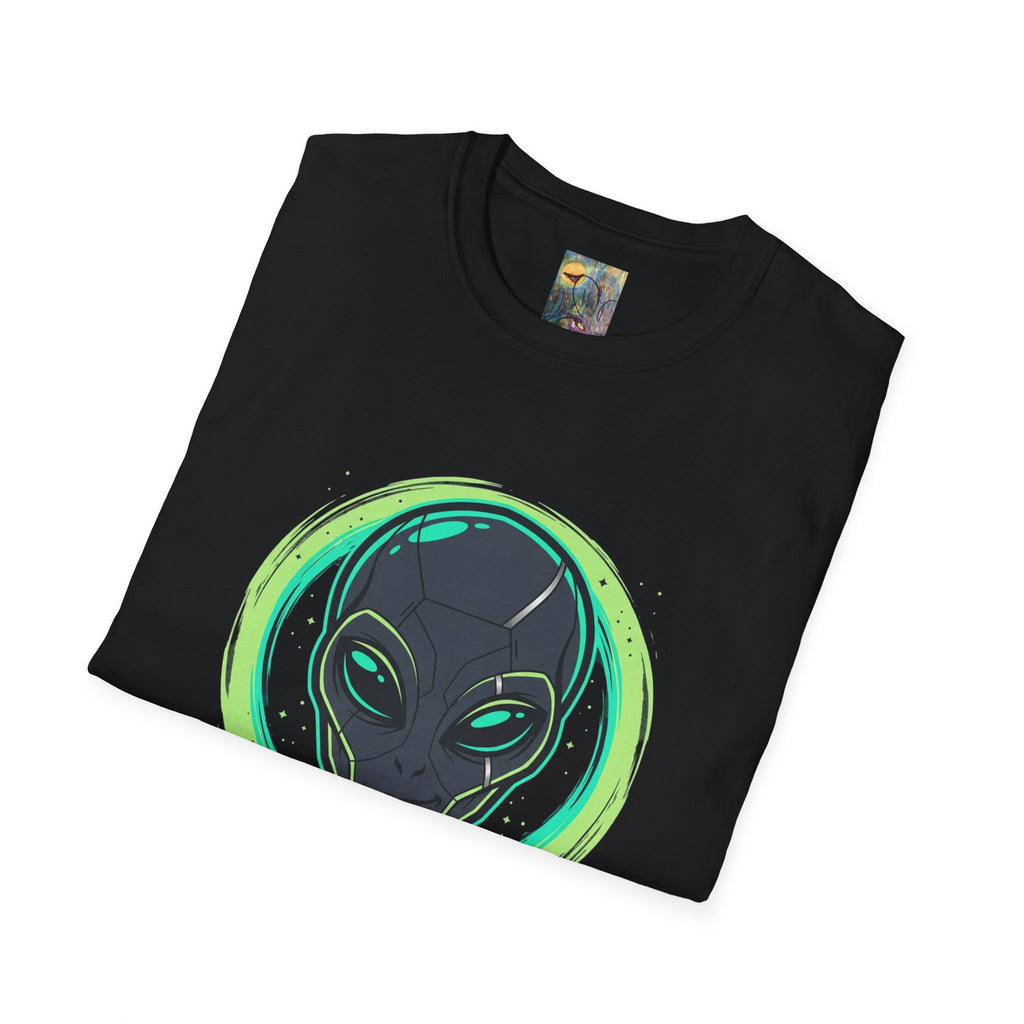 Alien Are Real T-Shirt — Neon Green Alien Face Graphic Tee
