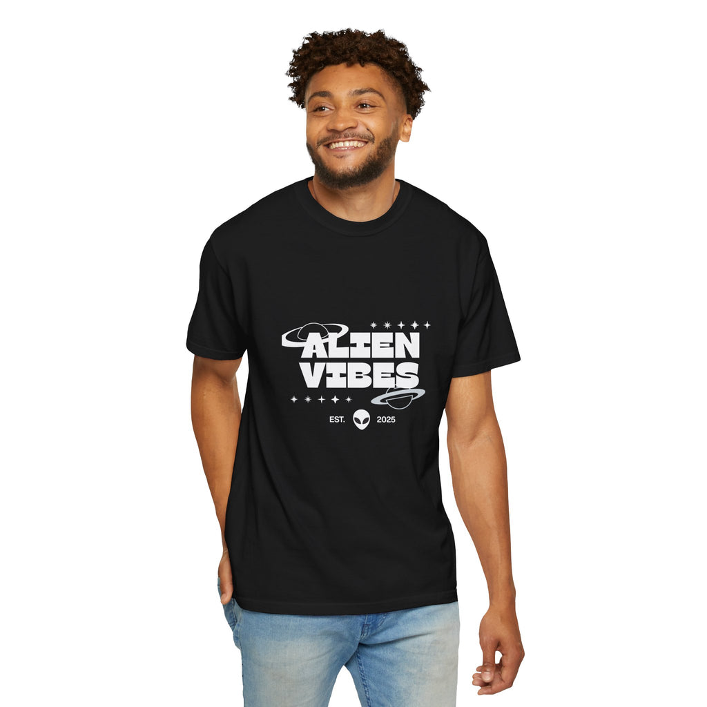 Alien Vibes T-Shirt — Retro Space Graphic Tee