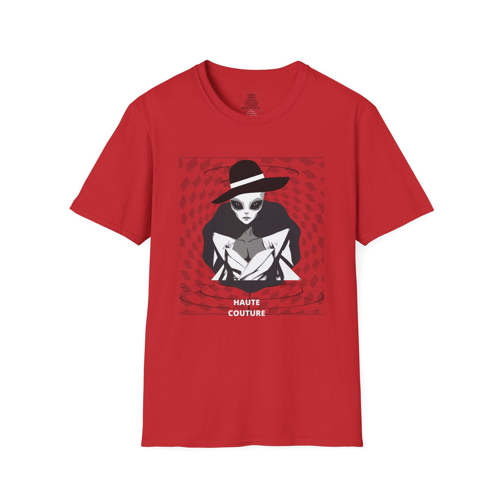 Alien Fashion Graphic Tee — "Haute Couture" Retro Chic