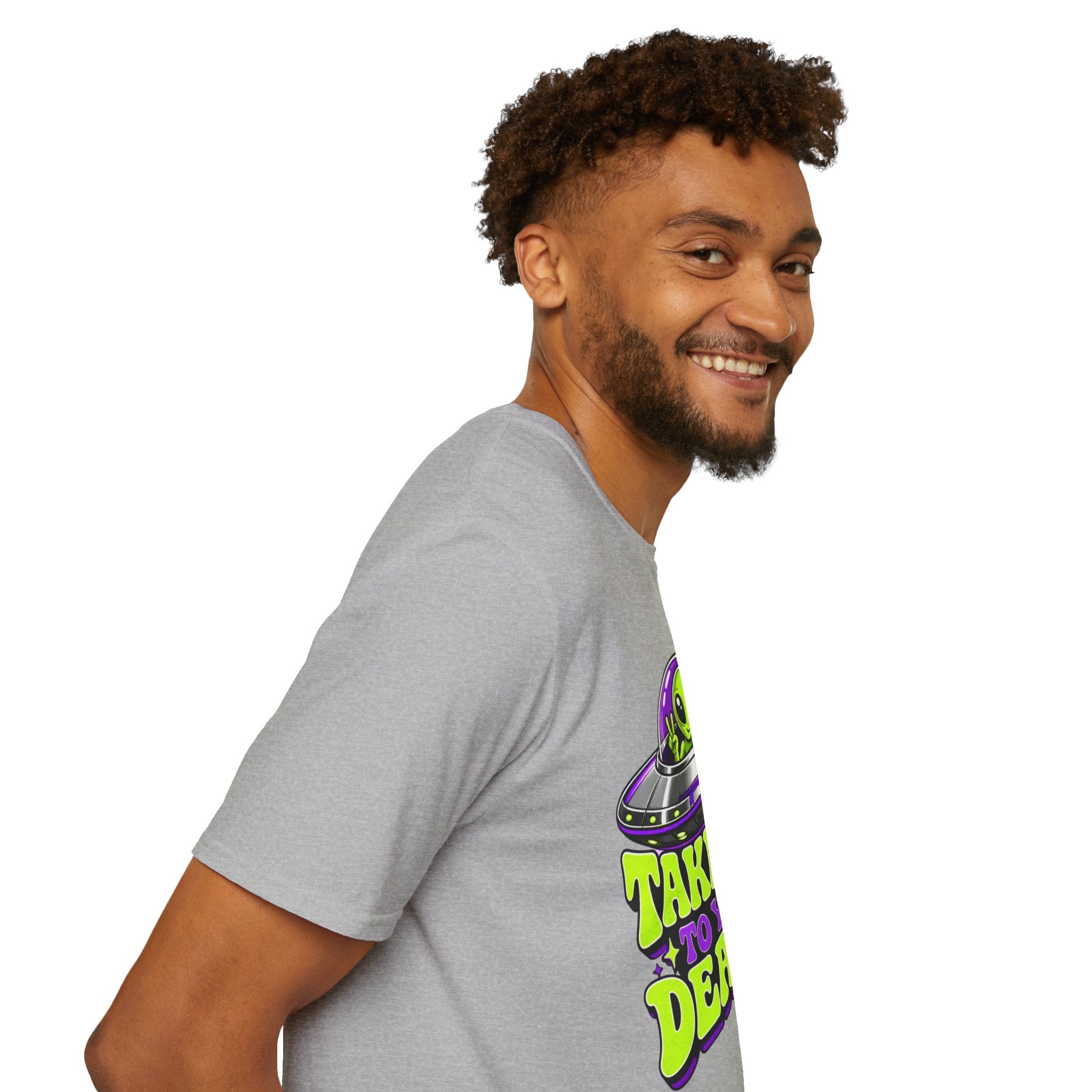 Alien UFO T‑Shirt — "Take Me to Your Dealer" Graphic Tee