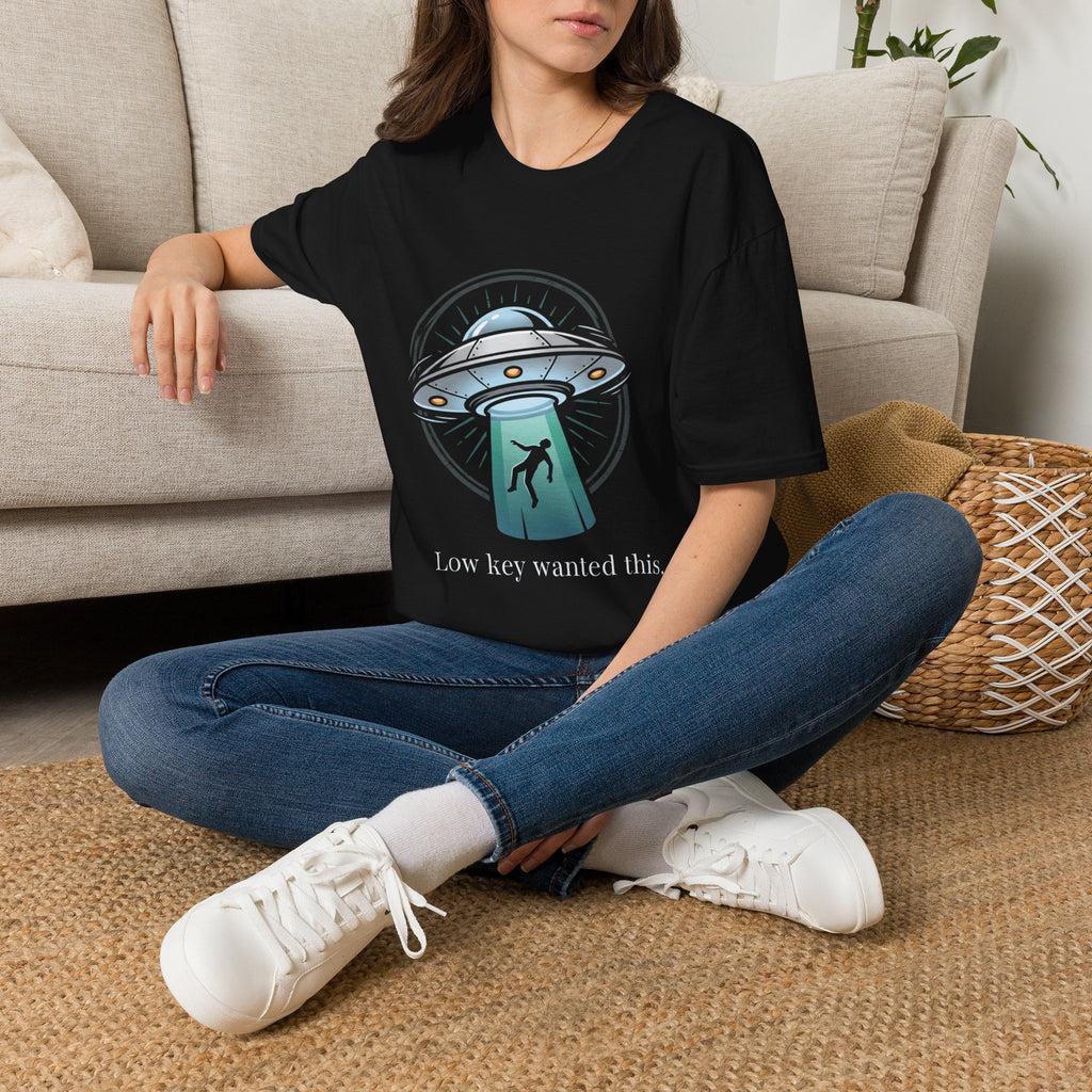 Alien Abduction T-Shirt — "Low Key Wanted This" UFO Graphic Tee