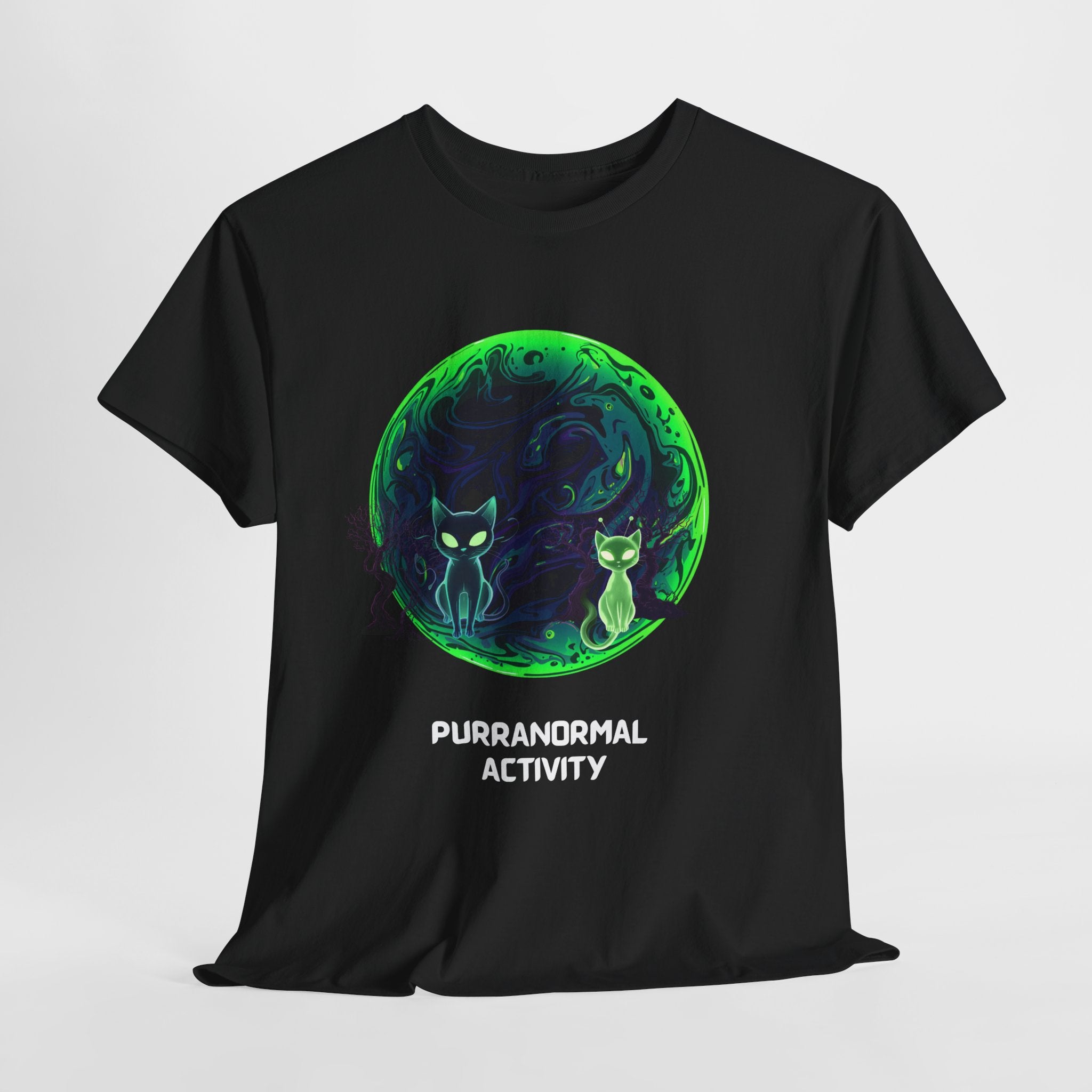 Purranormal Activity T-Shirt — Mystical Cat Moon Halloween Tee
