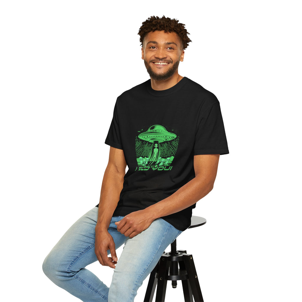 Alien Abduction T-Shirt — "I Told You" Neon UFO Graphic