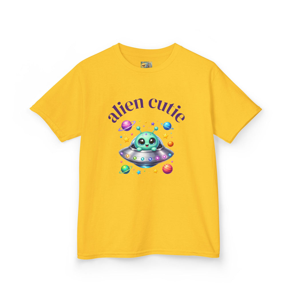 Kids Tee — "Alien Cutie" Cute Alien UFO Graphic Shirt for Children