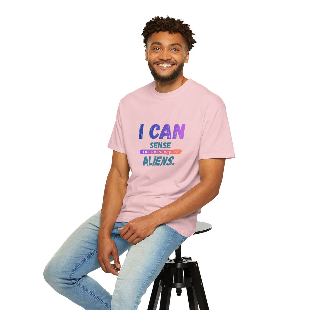I Can Sense The Presence of Aliens T-Shirt — Funny UFO Alien Graphic Tee