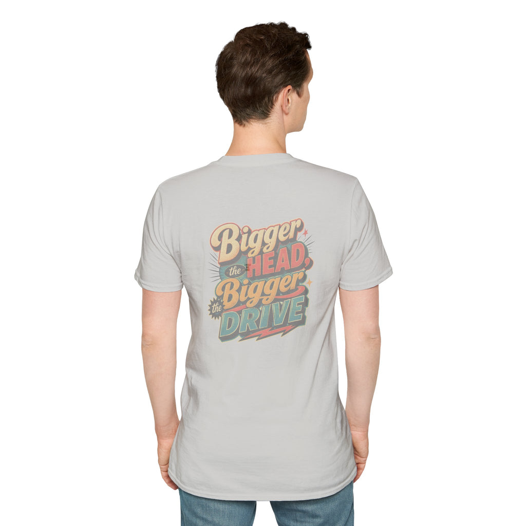Alien Golfer T‑Shirt : The Bigger the Head, The Bigger the Drive"— Vintage Space Golf Graphic Tee