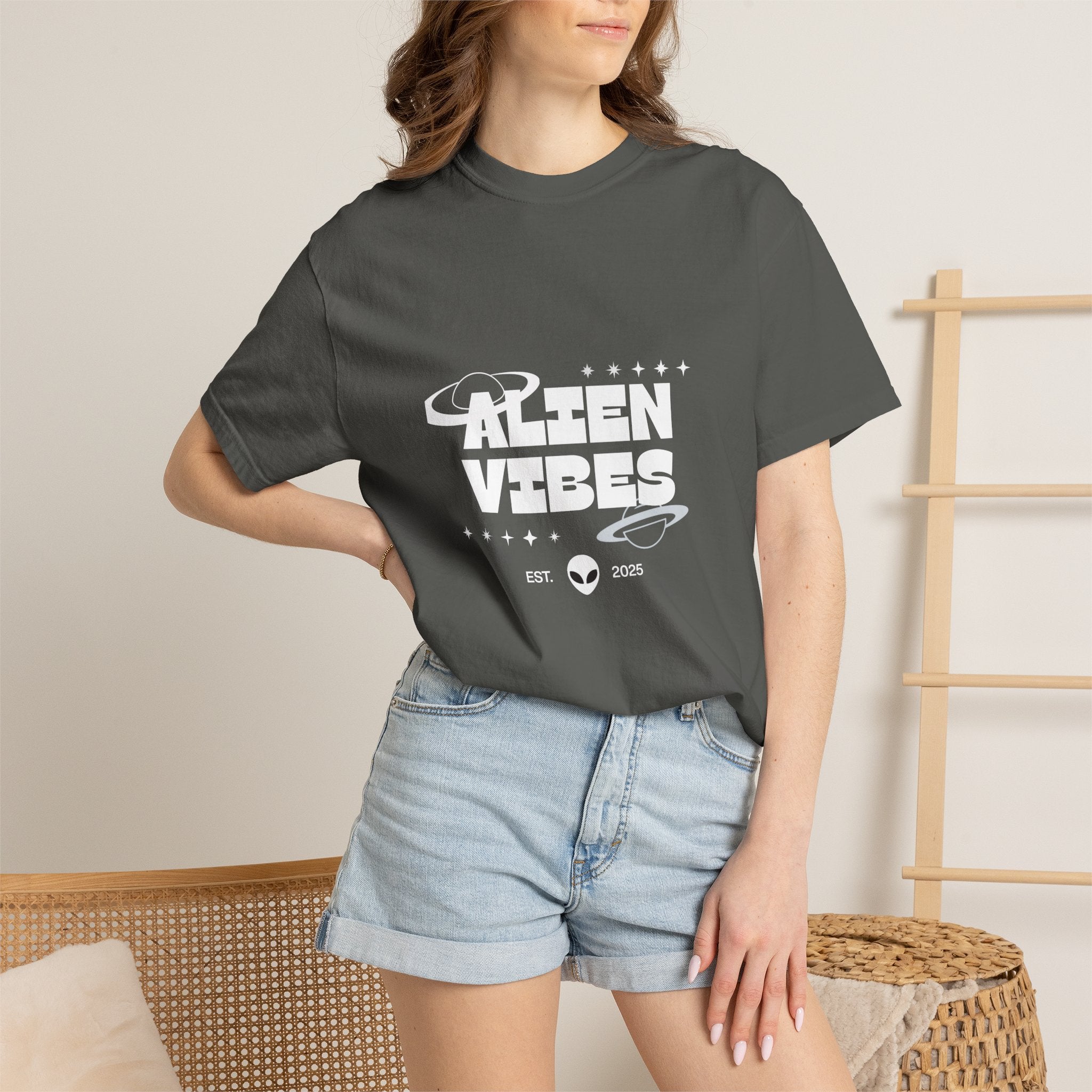 Alien Vibes T-Shirt — Retro Space Graphic Tee