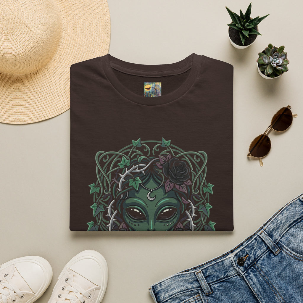 Alien Emblem T-Shirt — Green Mystic Alien Portrait Tee