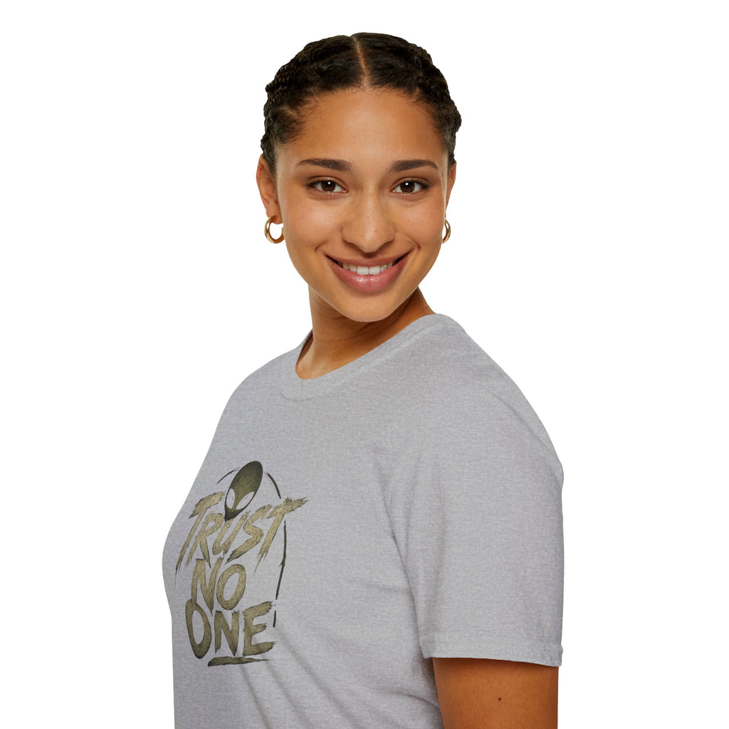 Alien Squad Graphic T-Shirt — "Trust  No One" Retro UFO Crew Tee