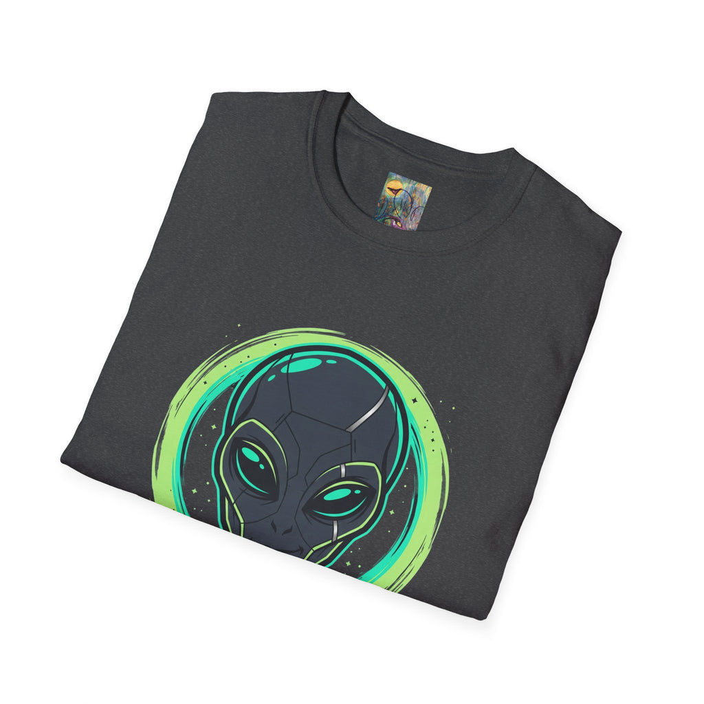 Alien Are Real T-Shirt — Neon Green Alien Face Graphic Tee