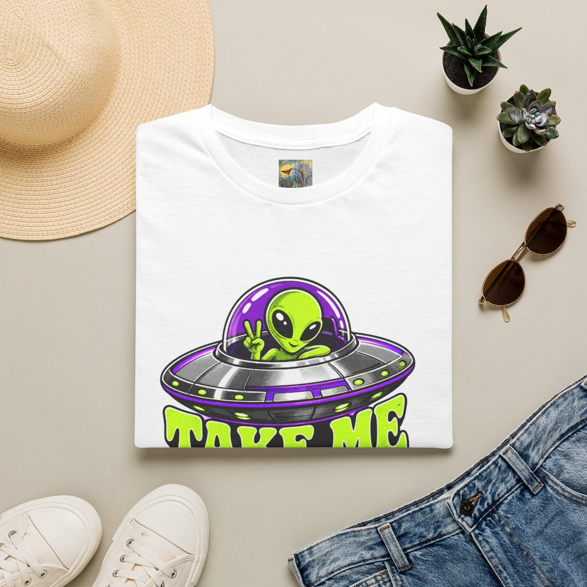 Alien UFO T‑Shirt — "Take Me to Your Dealer" Graphic Tee