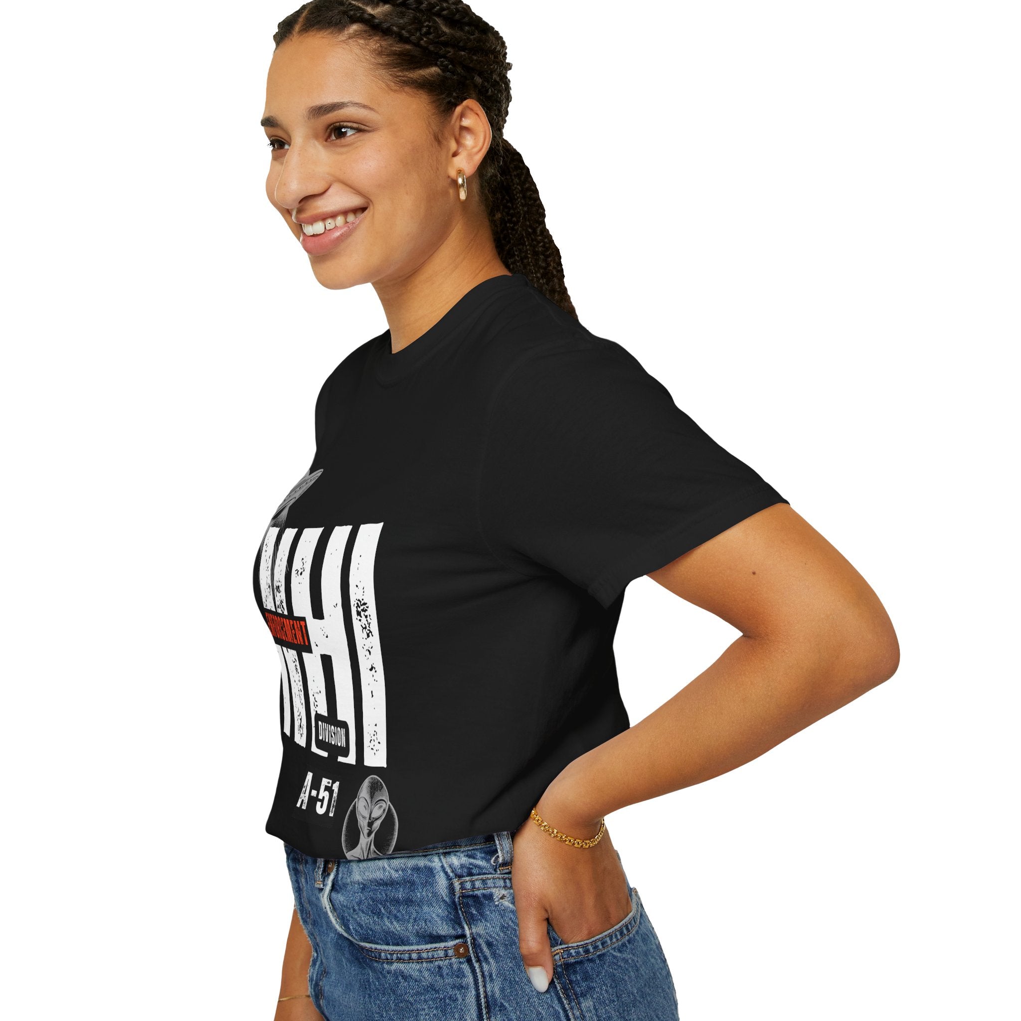 Non-Human Intelligence Alien Enforcement Division A-51 Graphic T-Shirt