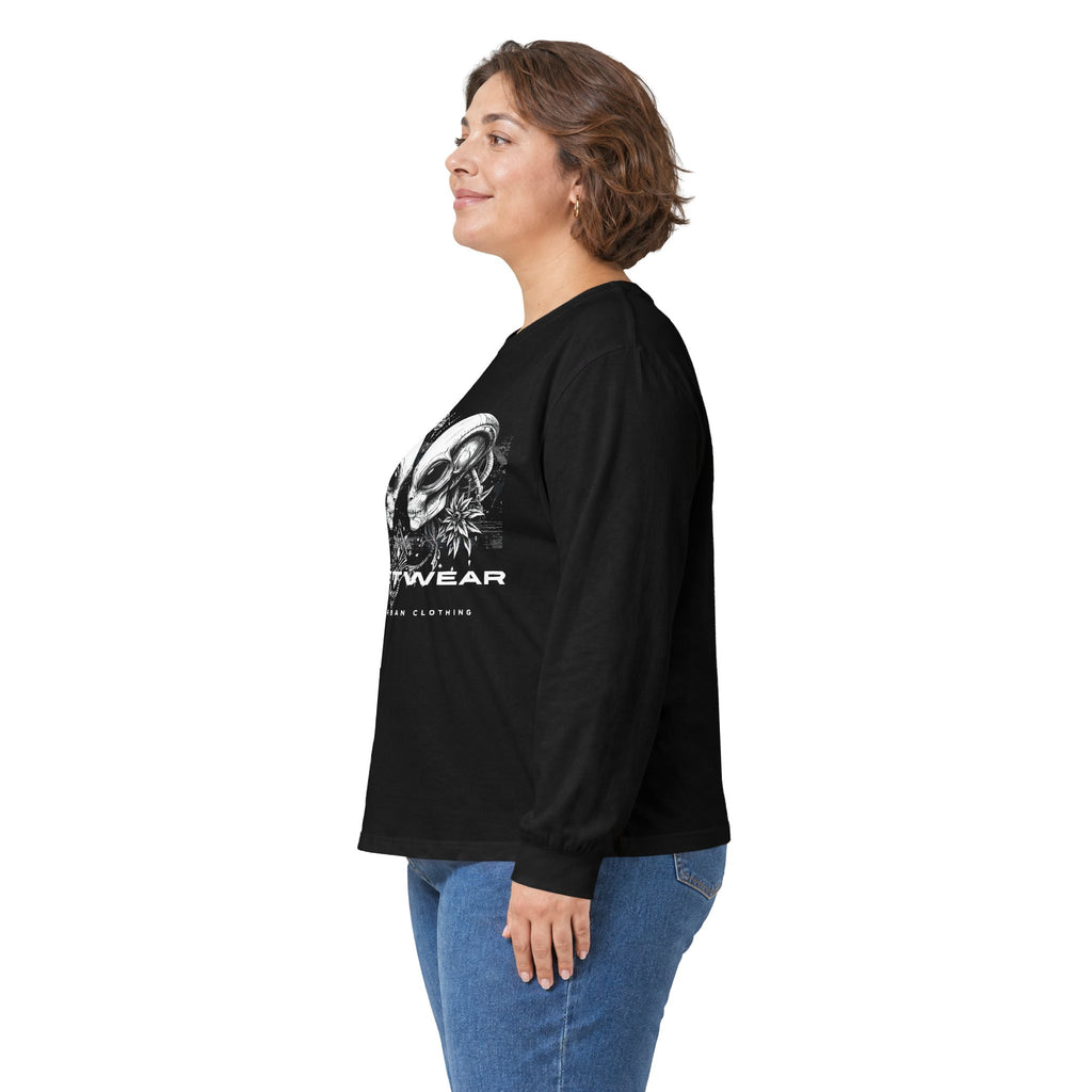 Alien Skull Streetwear Long Sleeve Tee