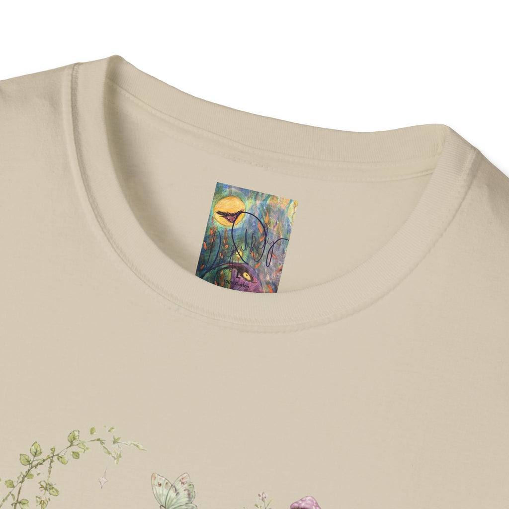 Alien Cottage Tee — Whimsical Floral Alien Garden T-Shirt
