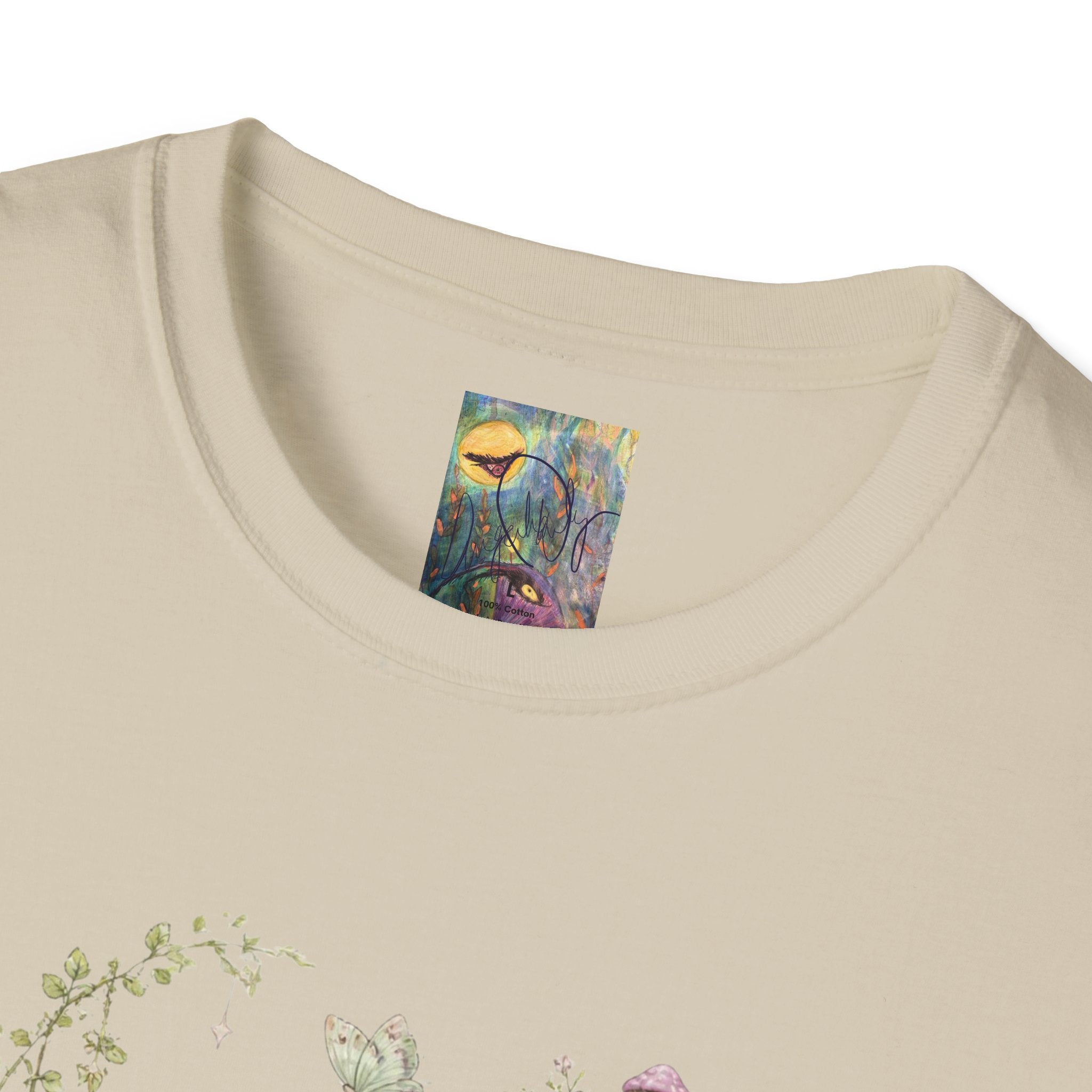Alien Cottage Tee — Whimsical Floral Alien Garden T-Shirt