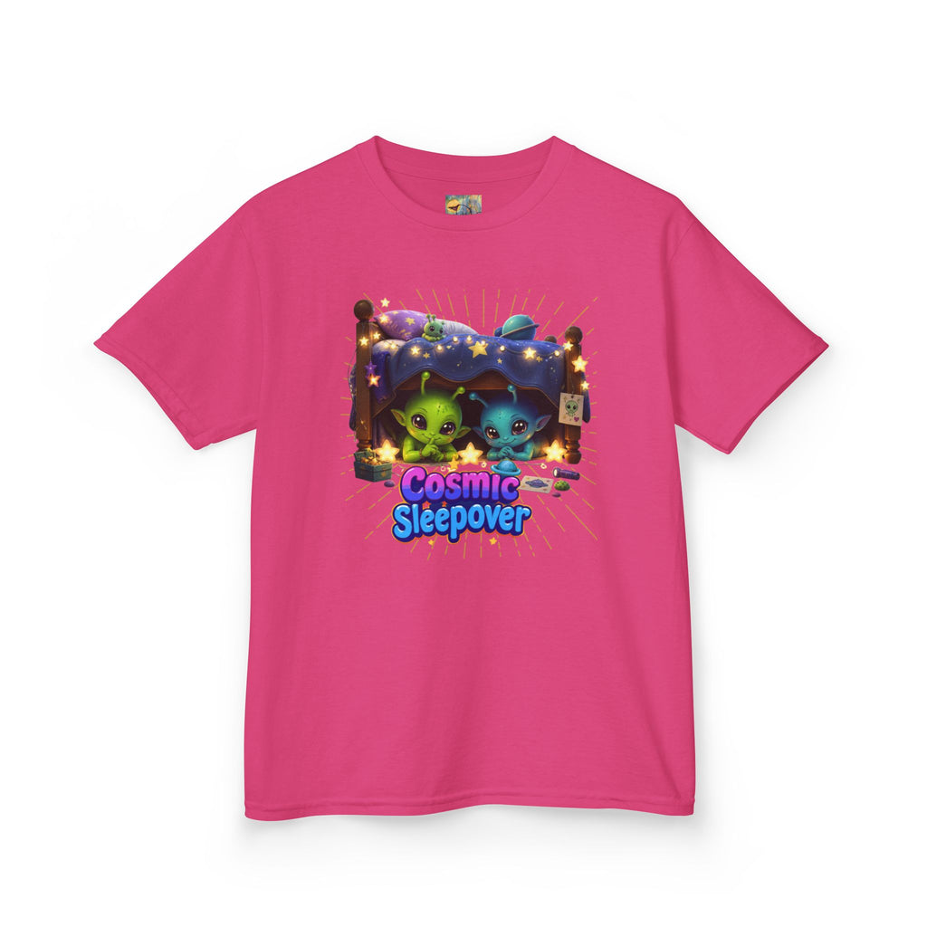 Cosmic Sleepover Kids Tee — Cute Alien Pajama Party T-Shirt