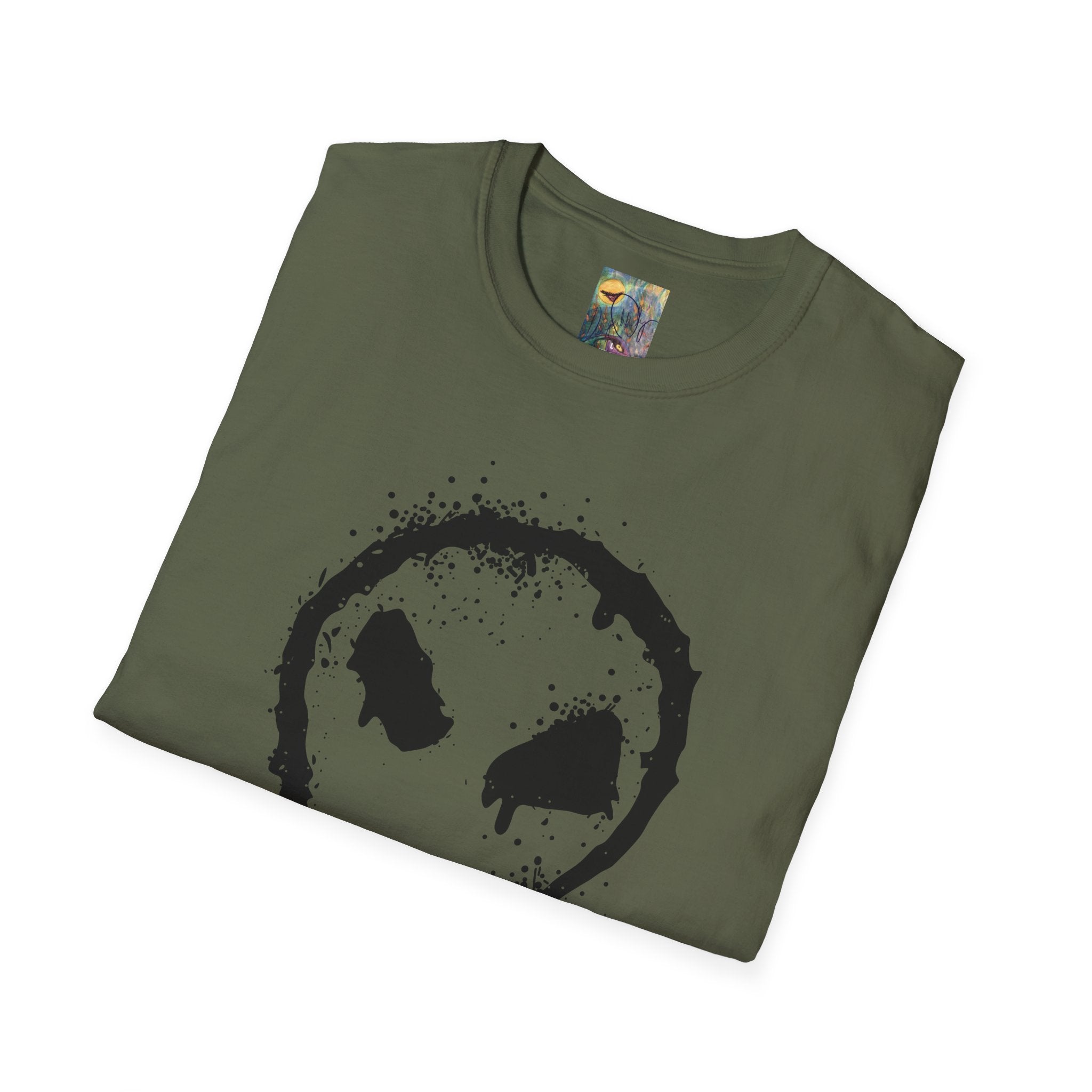 Alien Drip T‑Shirt — Grunge Splatter Alien Face Tee