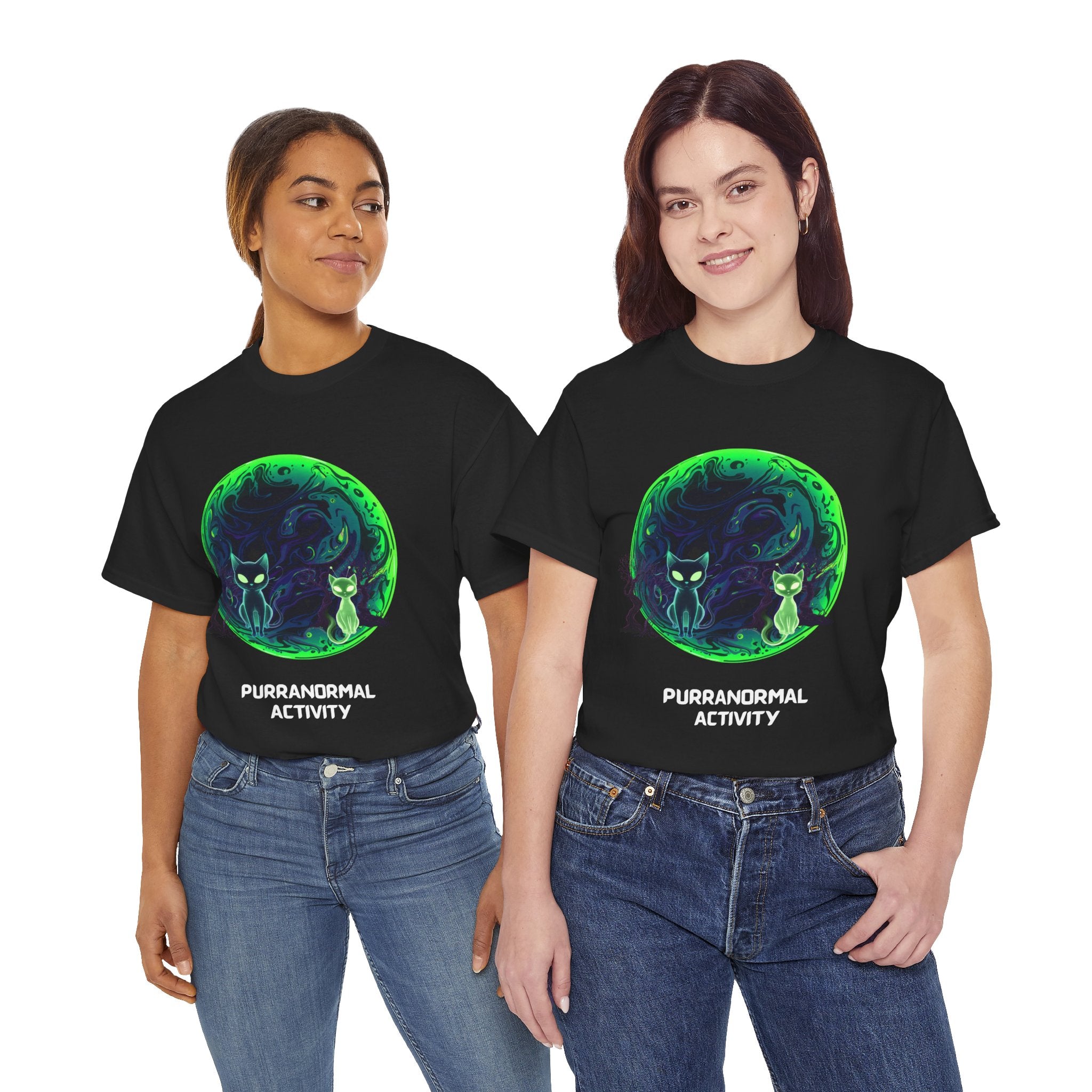 Purranormal Activity T-Shirt — Mystical Cat Moon Halloween Tee