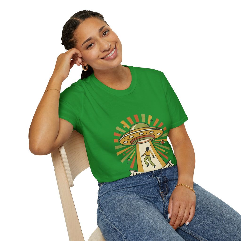 Alien Abduction T-Shirt — Retro UFO "Just Going With It" Graphic Tee