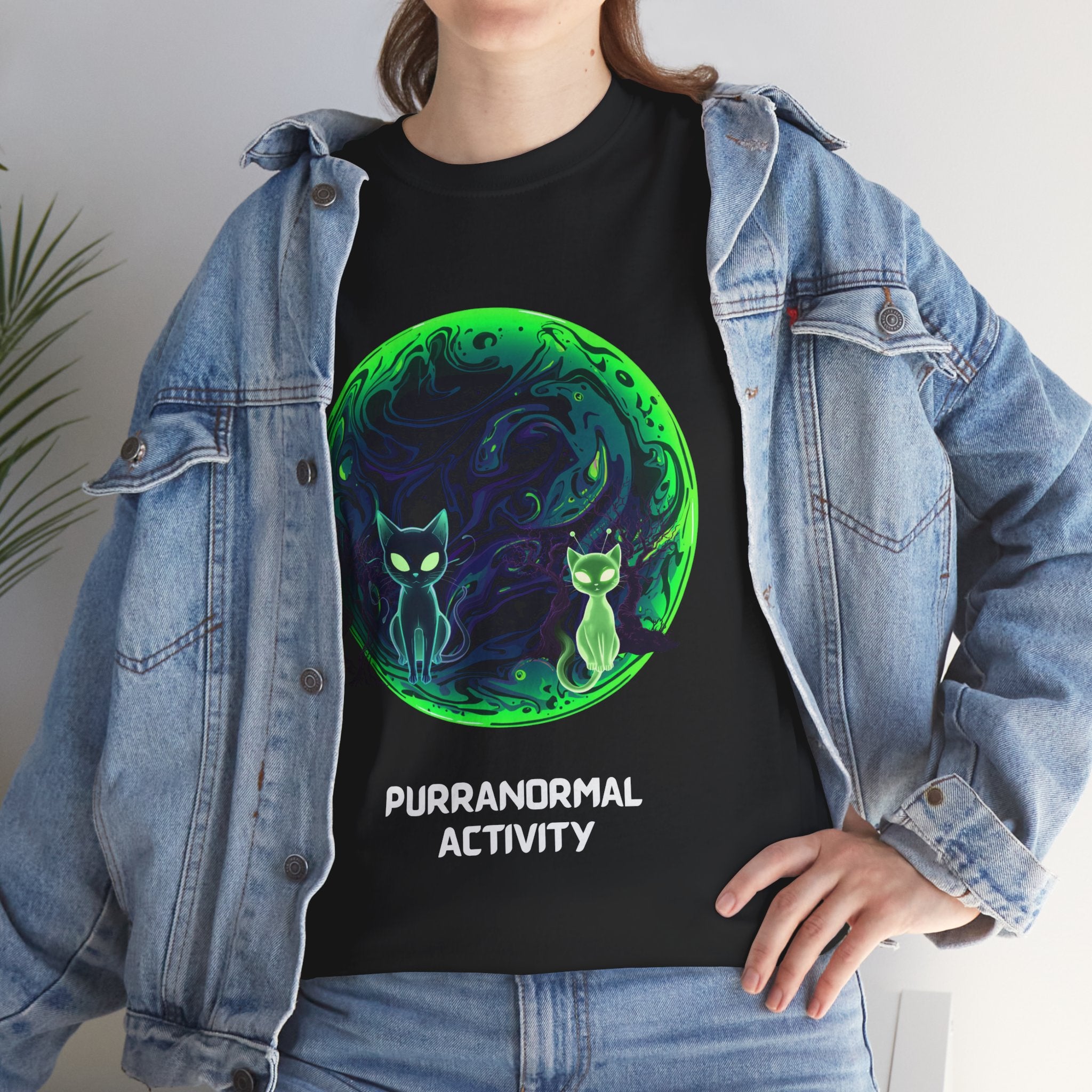 Purranormal Activity T-Shirt — Mystical Cat Moon Halloween Tee