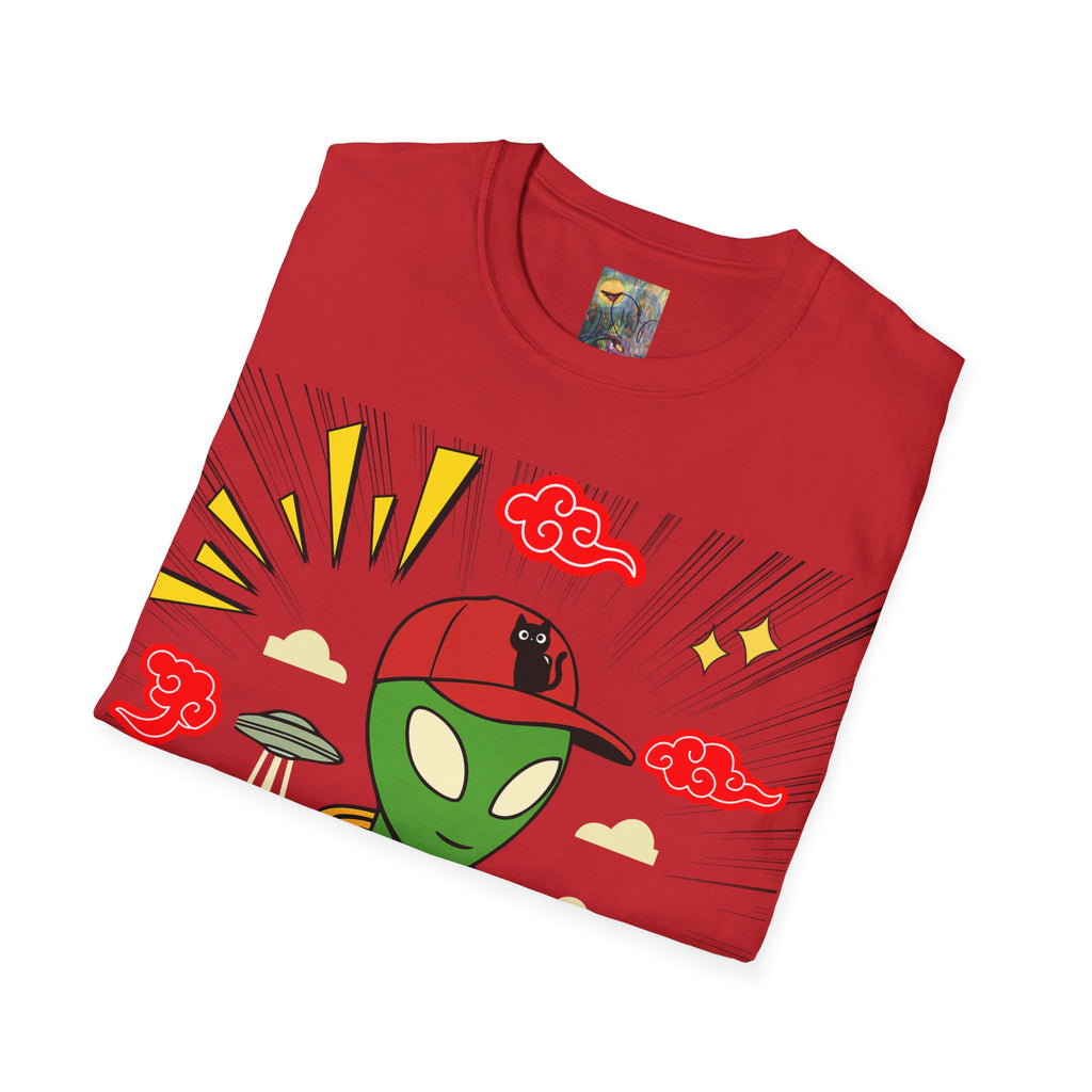Alien Graphic T-Shirt — Streetwear Anime  Alien in Hoodie & Cap Design