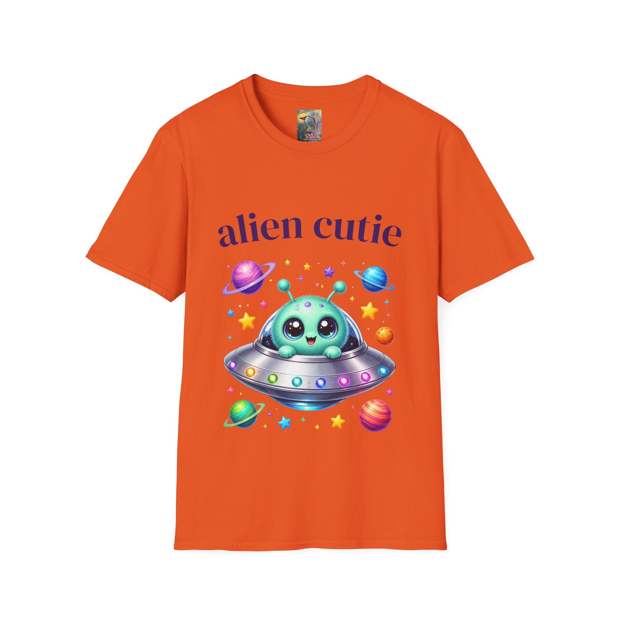 Alien Cutie T-Shirt — Cute Cartoon UFO & Planets Graphic Tee