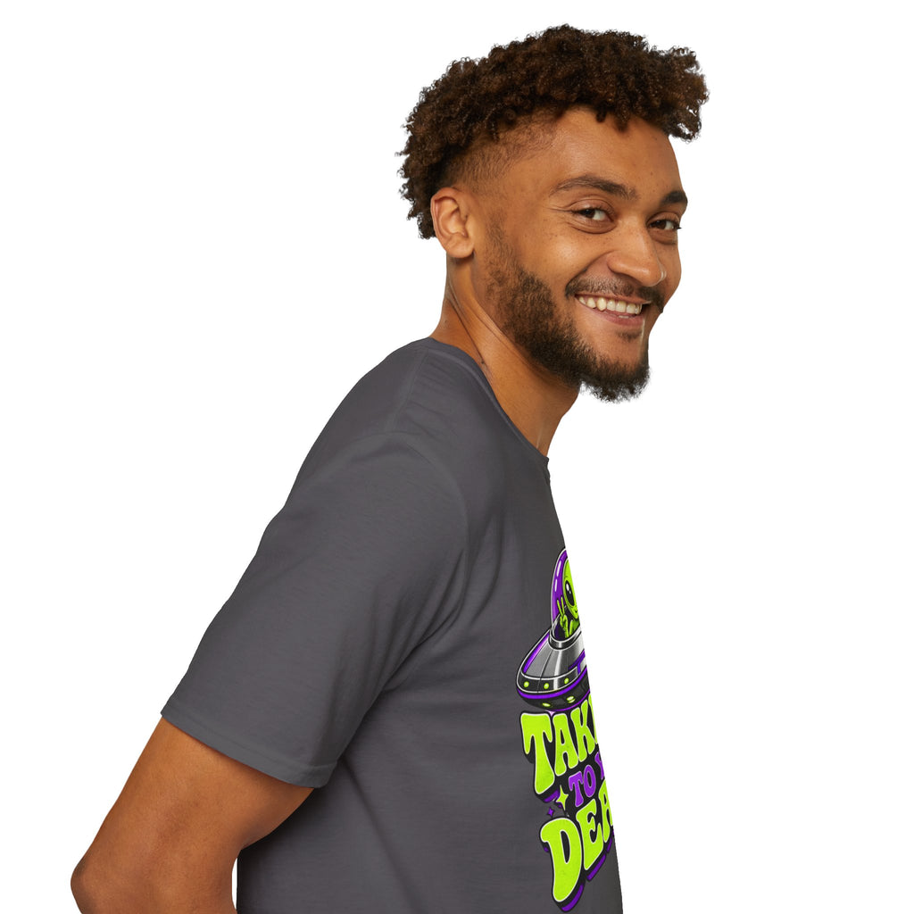 Alien UFO T‑Shirt — "Take Me to Your Dealer" Graphic Tee