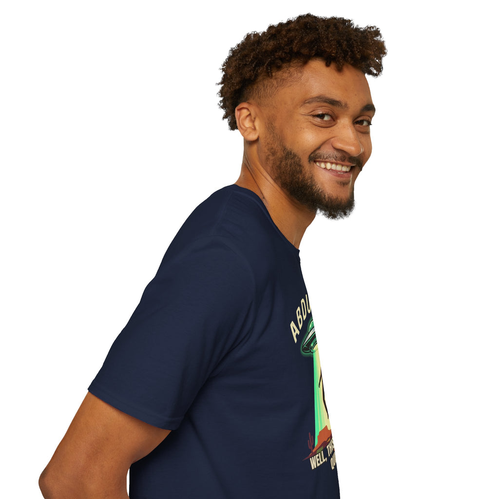 "Well That Escalated Quickly" Abducted UFO Tee — Retro Alien Abduction Graphic T-Shirt
