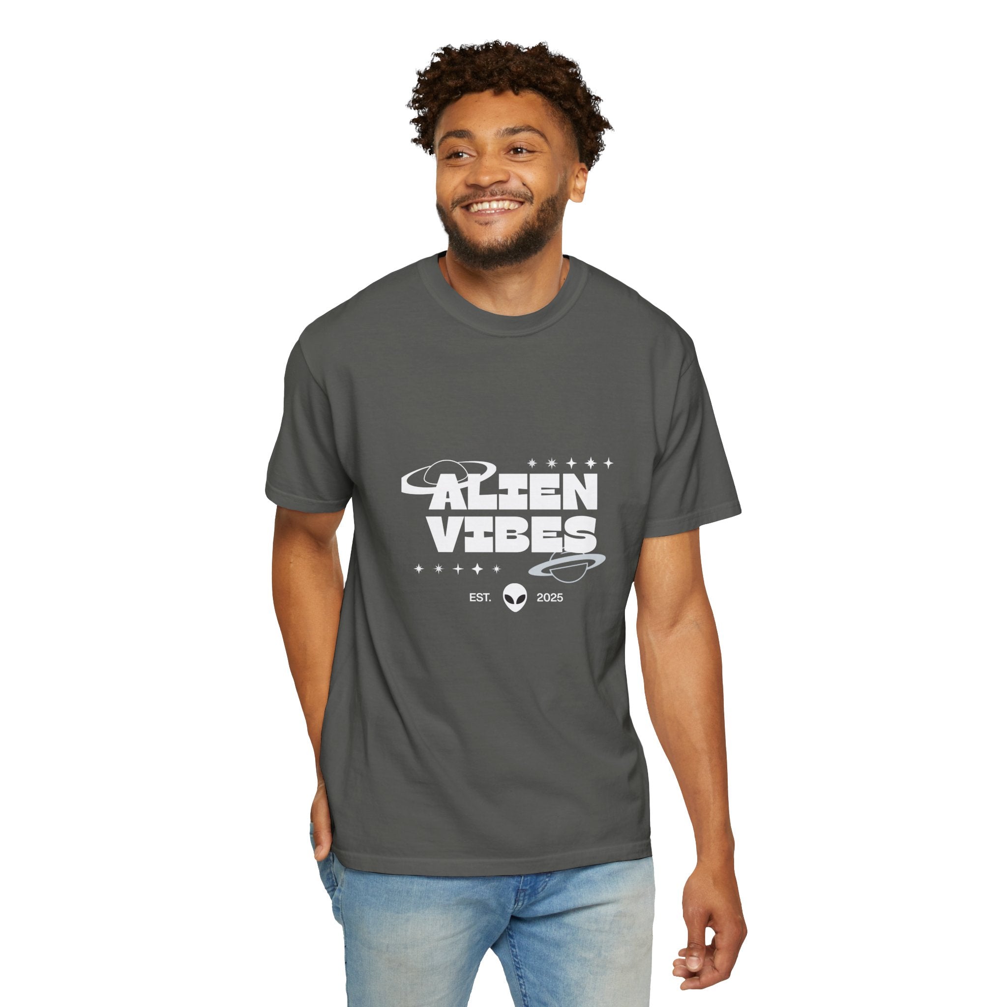 Alien Vibes T-Shirt — Retro Space Graphic Tee