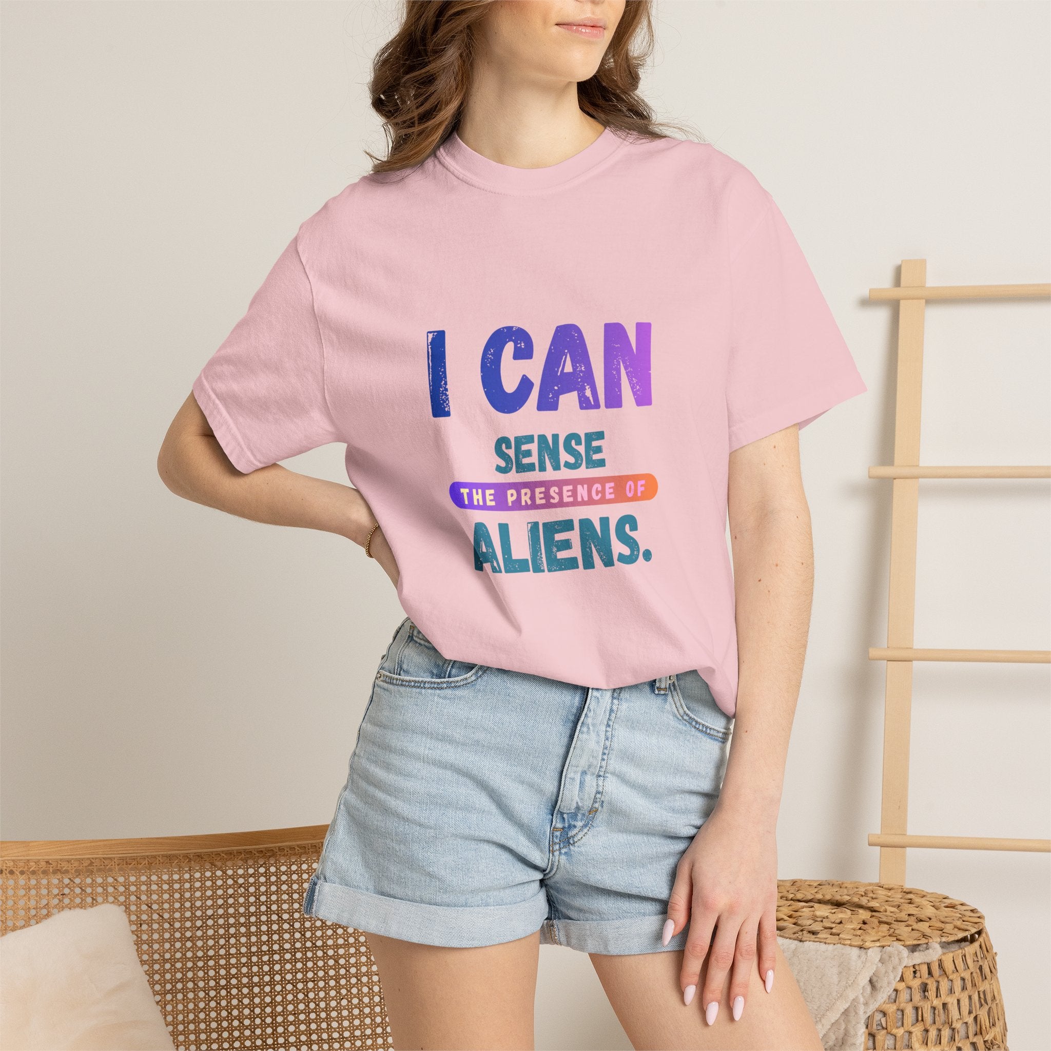 I Can Sense The Presence of Aliens T-Shirt — Funny UFO Alien Graphic Tee