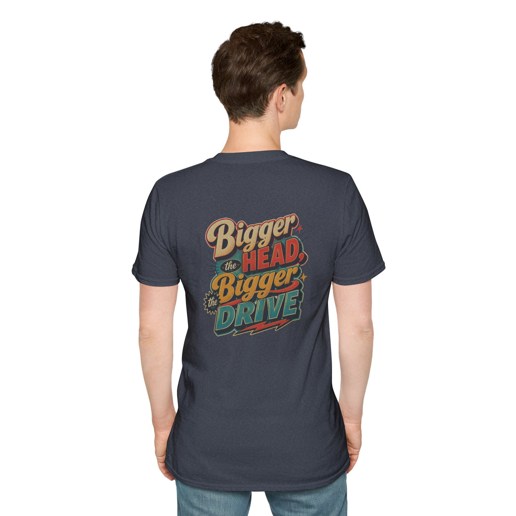 Alien Golfer T‑Shirt : The Bigger the Head, The Bigger the Drive"— Vintage Space Golf Graphic Tee