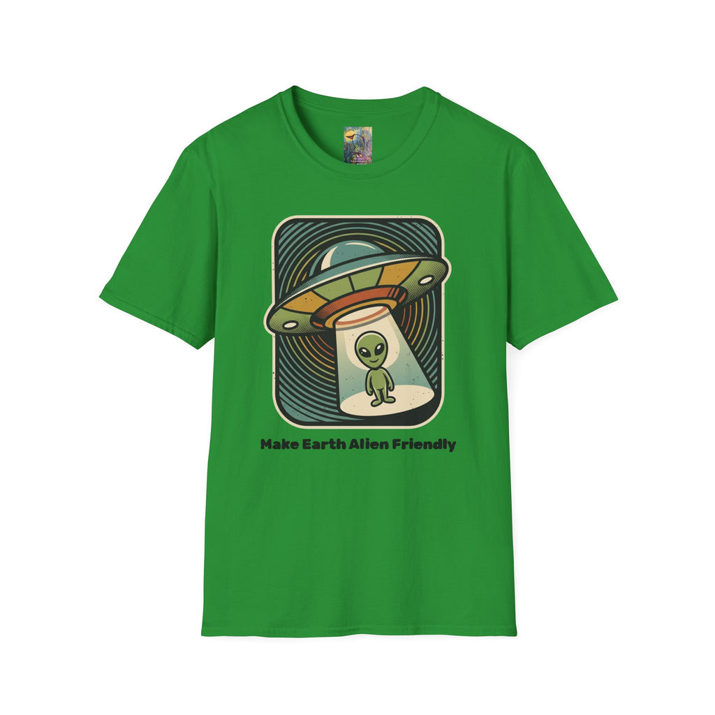 Alien Abduction T-Shirt — 'Help Me' Retro UFO Graphic Tee