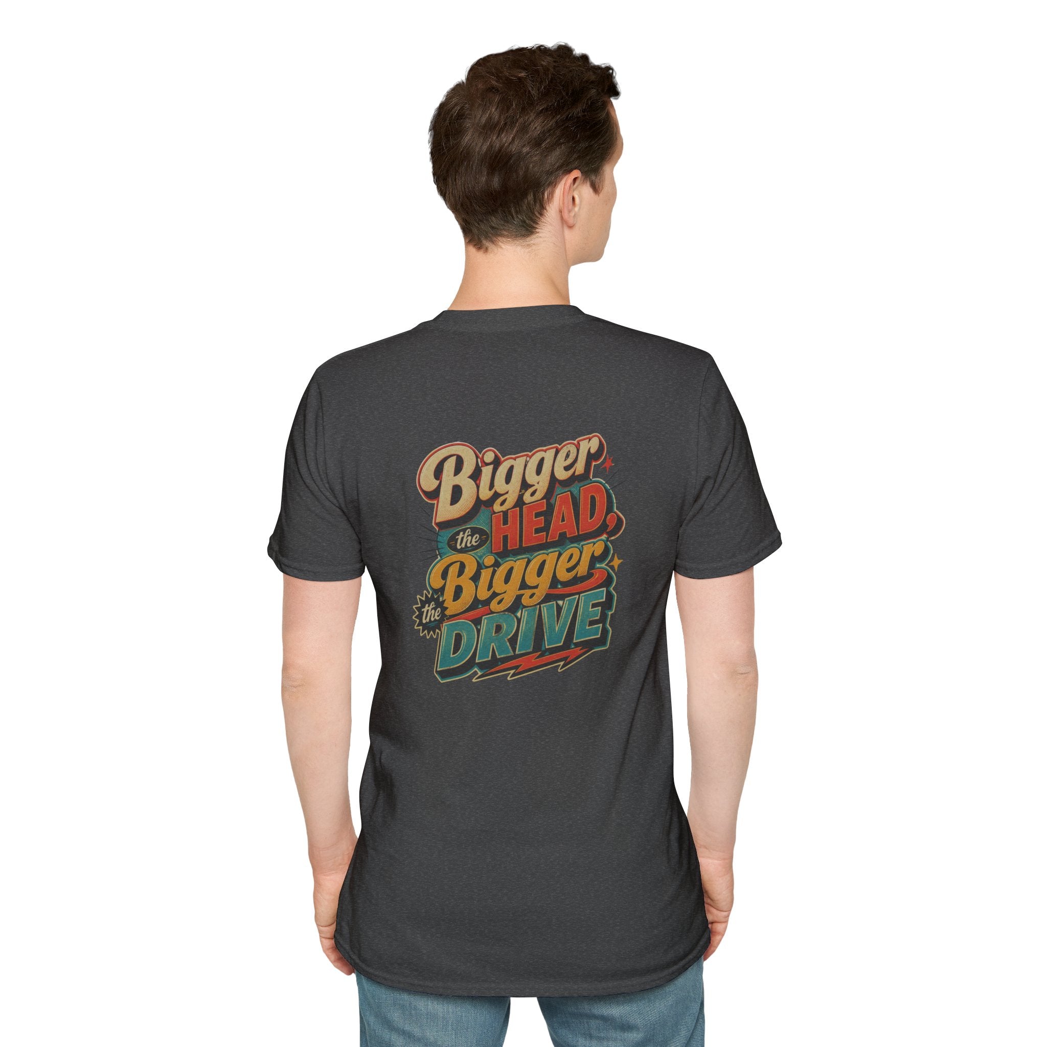 Alien Golfer T‑Shirt : The Bigger the Head, The Bigger the Drive"— Vintage Space Golf Graphic Tee