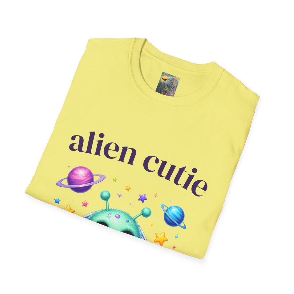 Alien Cutie T-Shirt — Cute Cartoon UFO & Planets Graphic Tee