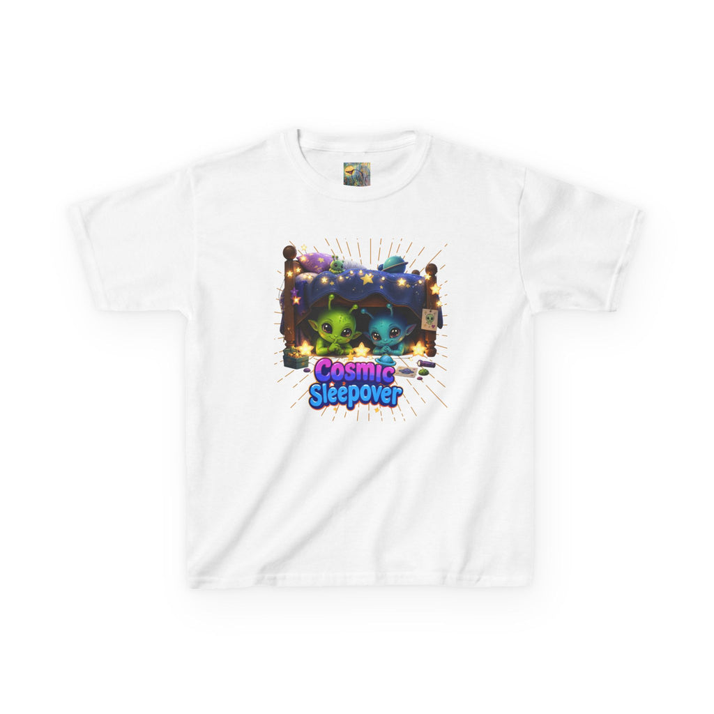 Cosmic Sleepover Kids Tee — Cute Alien Pajama Party T-Shirt
