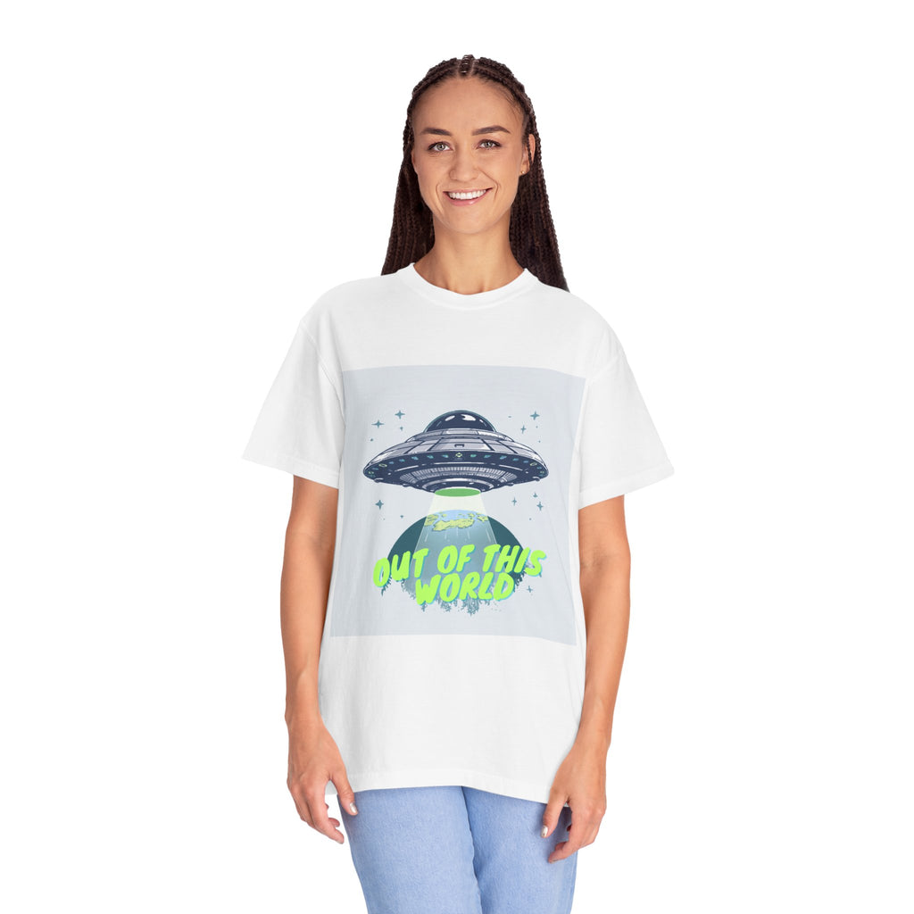 UFO Graphic T-Shirt — "Out of This World" Alien Spaceship Tee
