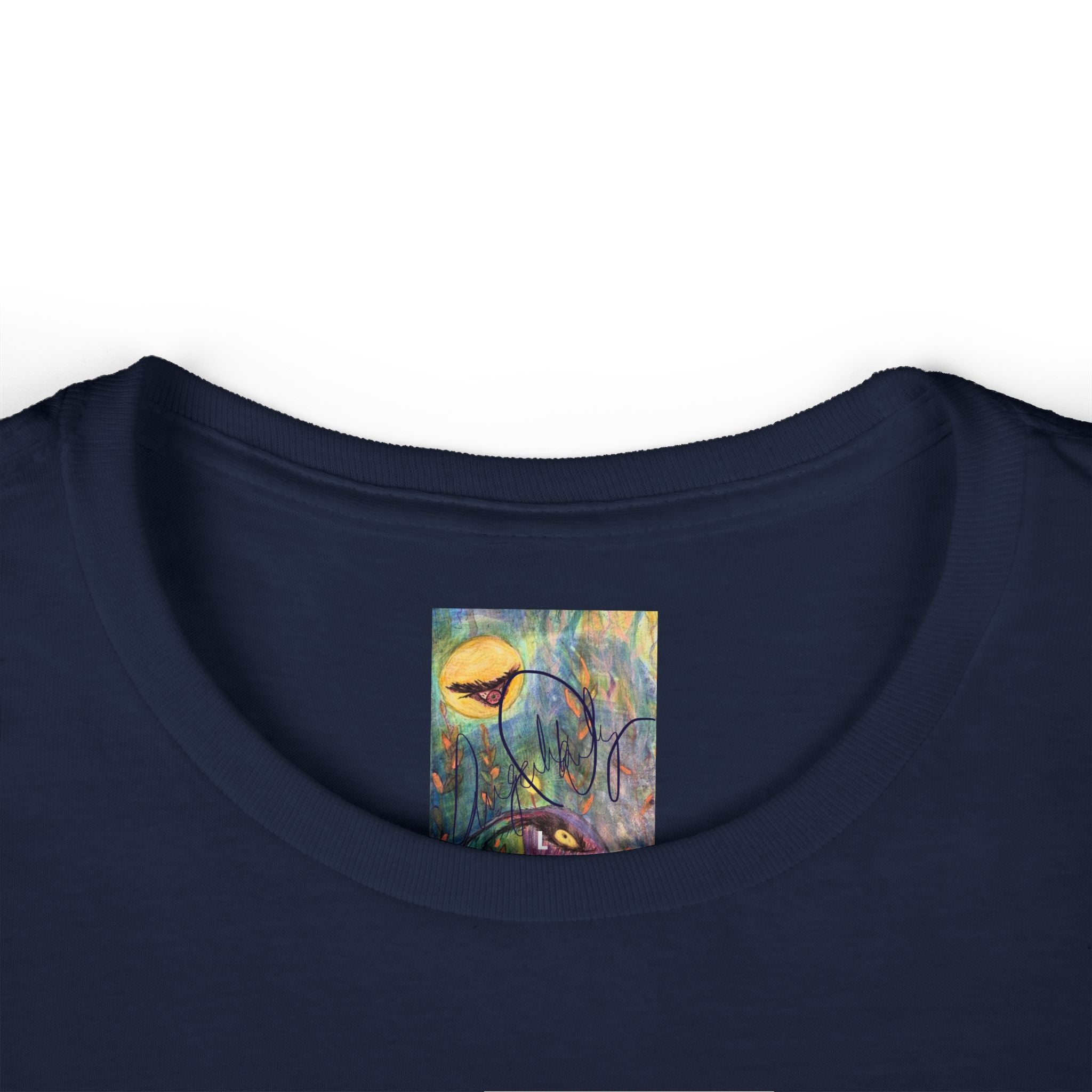 Alien Goddess Tee "They Remember What We Forget"— Women's Sci‑Fi Art Shirt