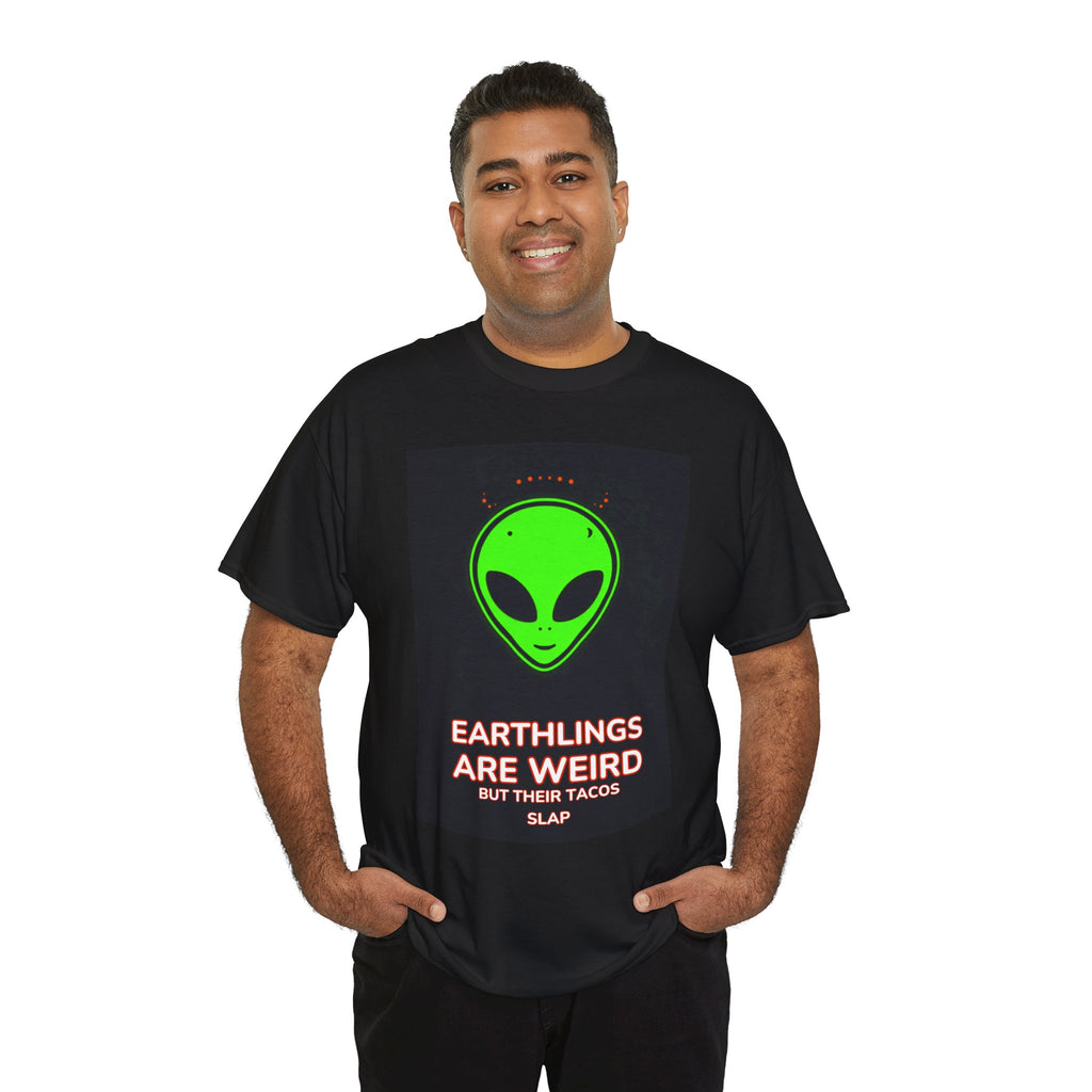 Alien tacos tee size chart