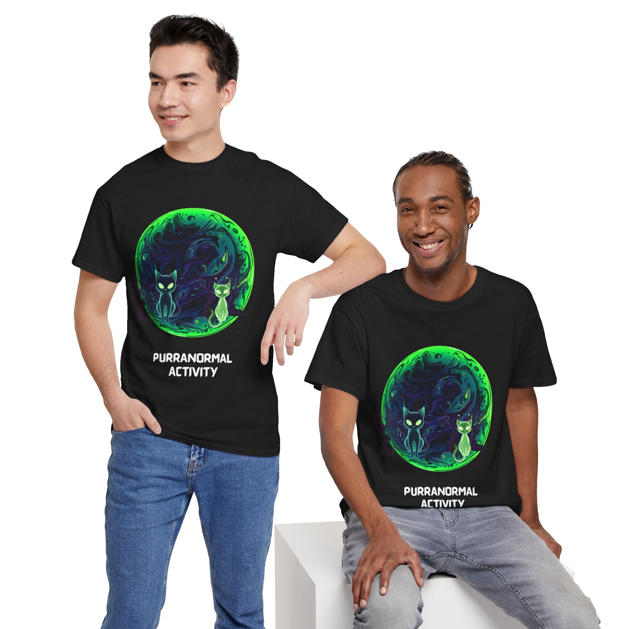 Purranormal Activity T-Shirt — Mystical Cat Moon Halloween Tee