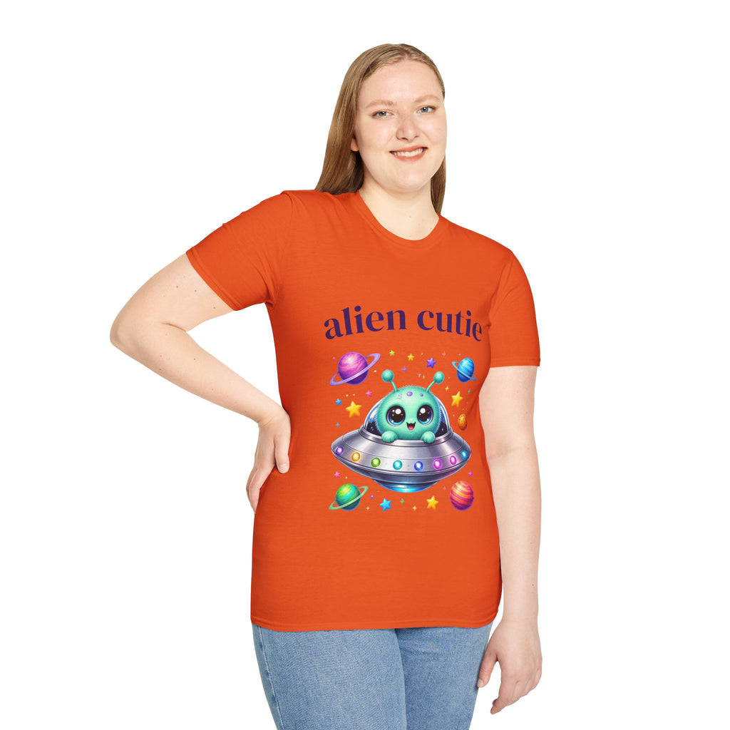Alien Cutie T-Shirt — Cute Cartoon UFO & Planets Graphic Tee