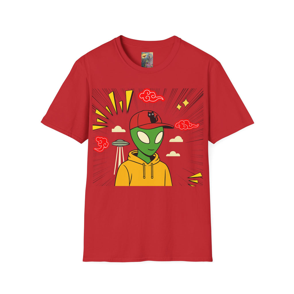 Alien Graphic T-Shirt — Streetwear Anime  Alien in Hoodie & Cap Design