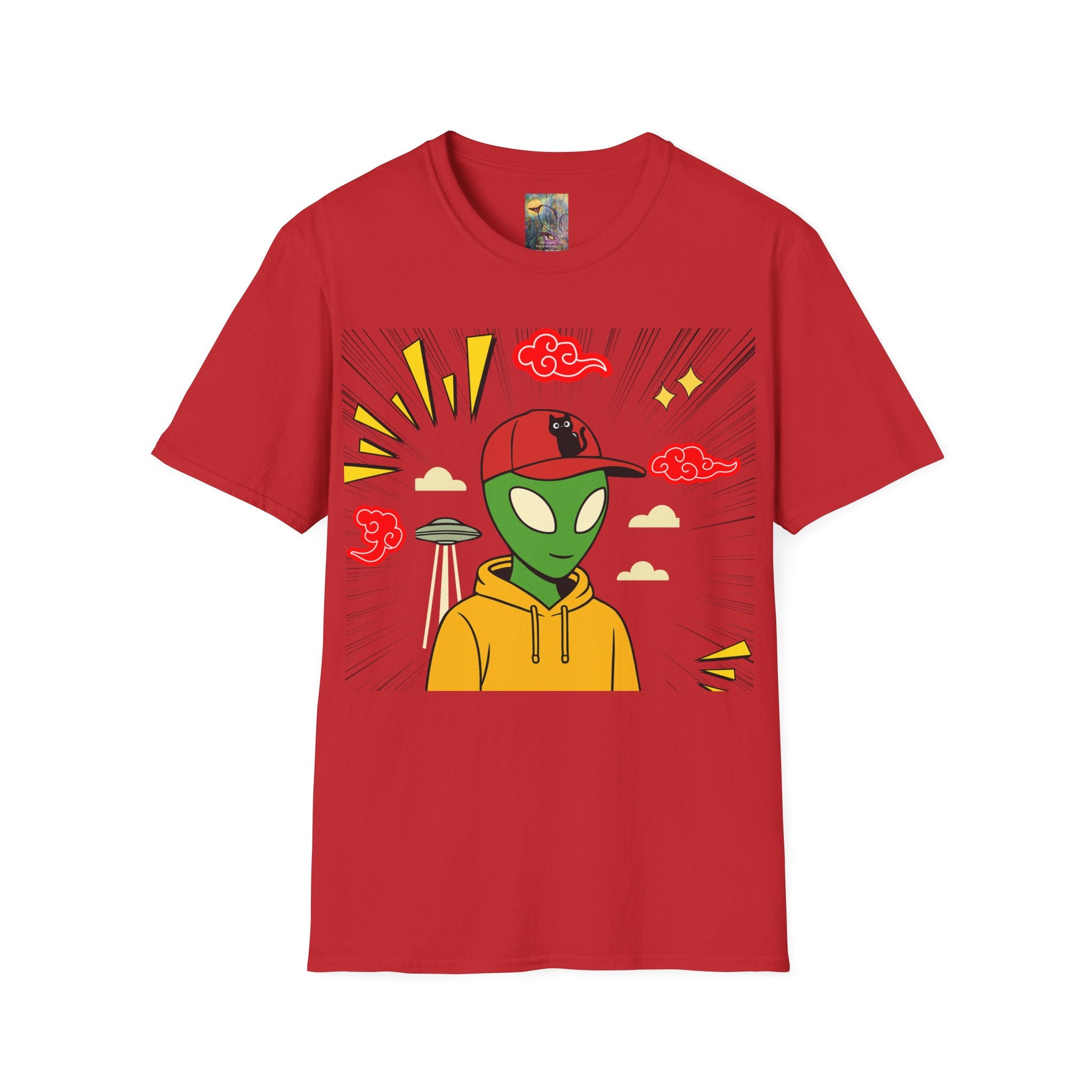 Alien Graphic T-Shirt — Streetwear Anime  Alien in Hoodie & Cap Design