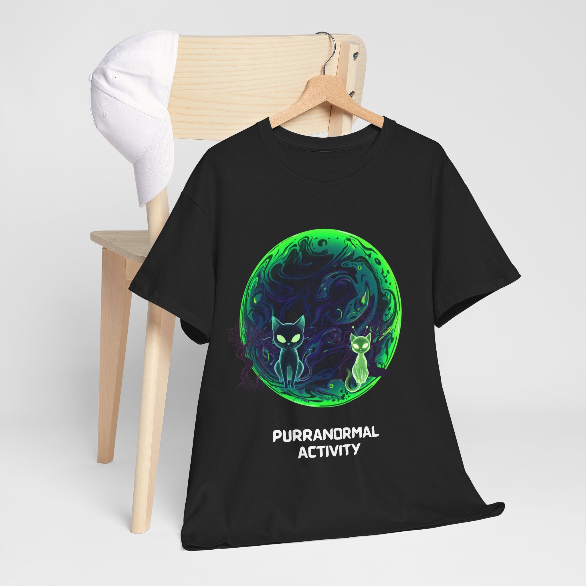 Purranormal Activity T-Shirt — Mystical Cat Moon Halloween Tee