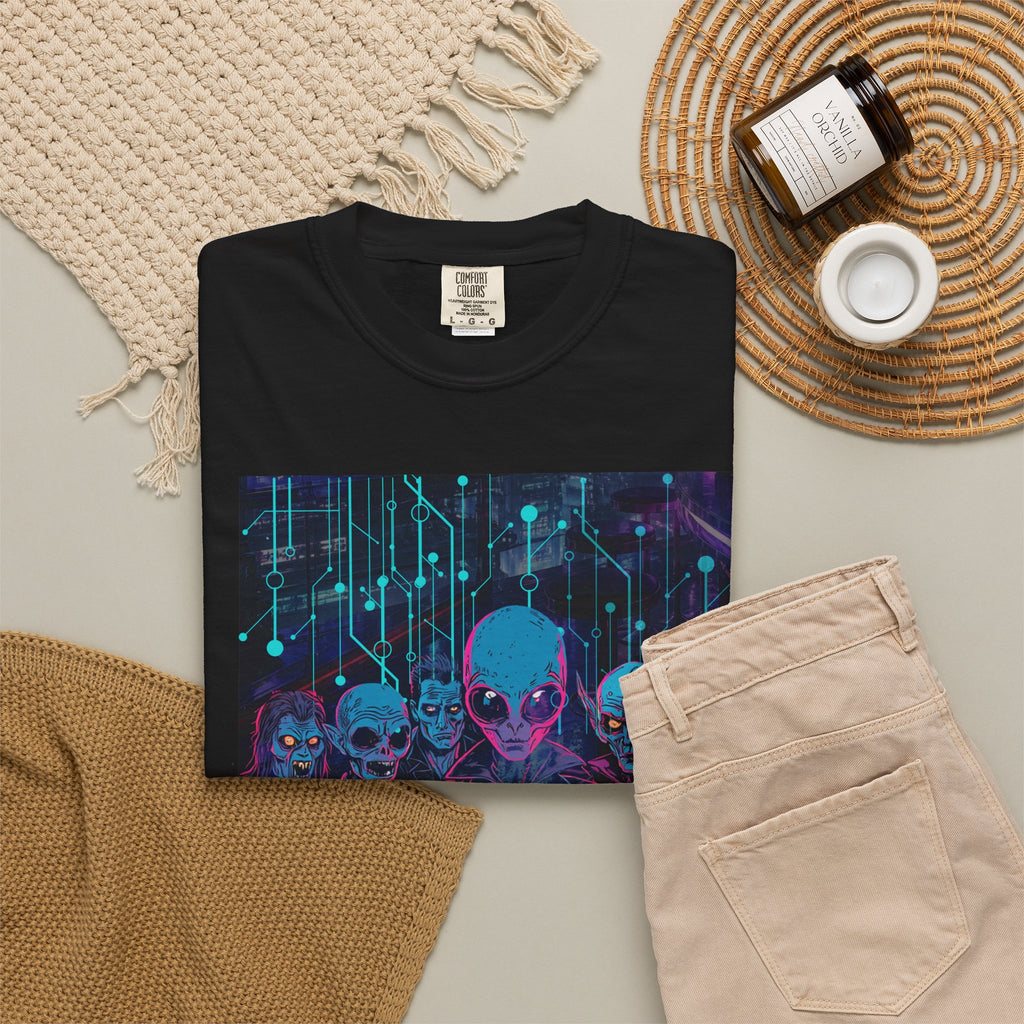 Fringe Bar: Nightmares on Tap T-Shirt — Retro Cyberpunk Horror Aliens Graphic Tee