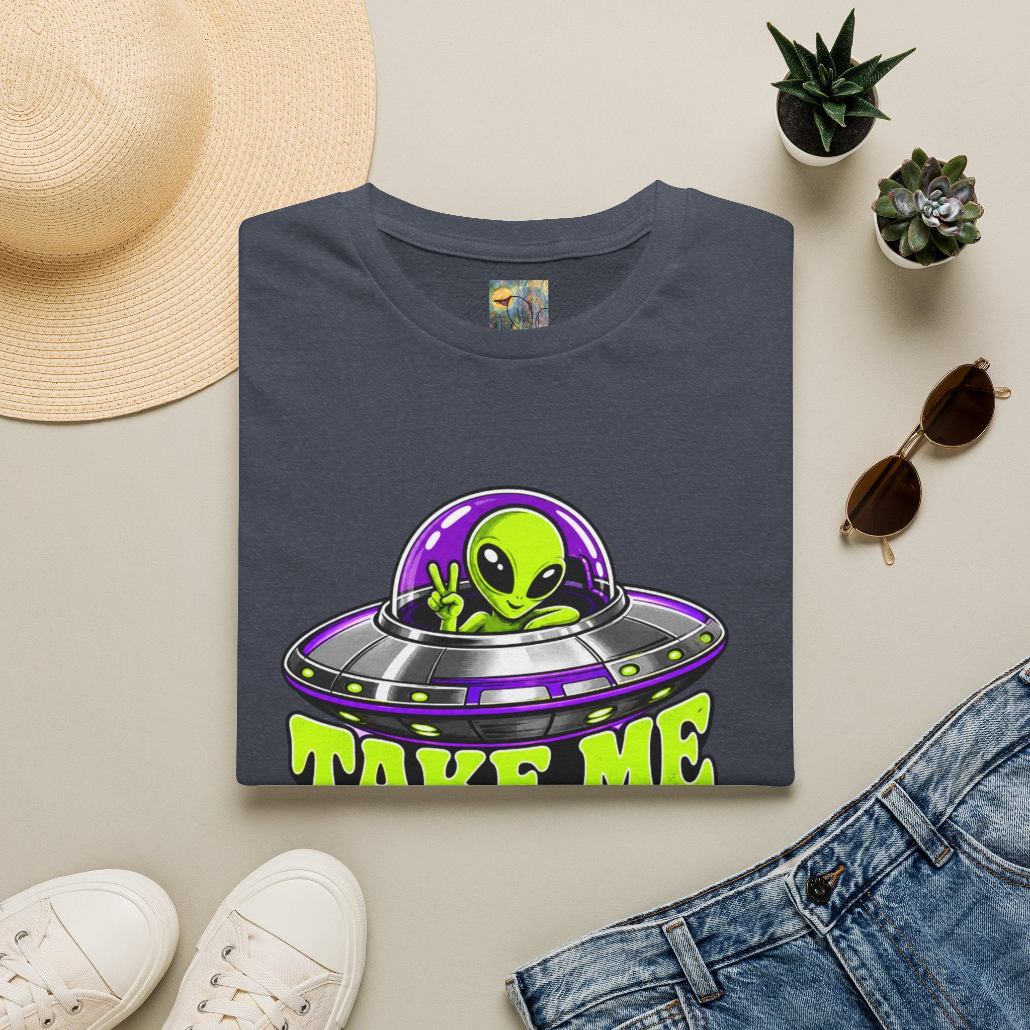 Alien UFO T‑Shirt — "Take Me to Your Dealer" Graphic Tee