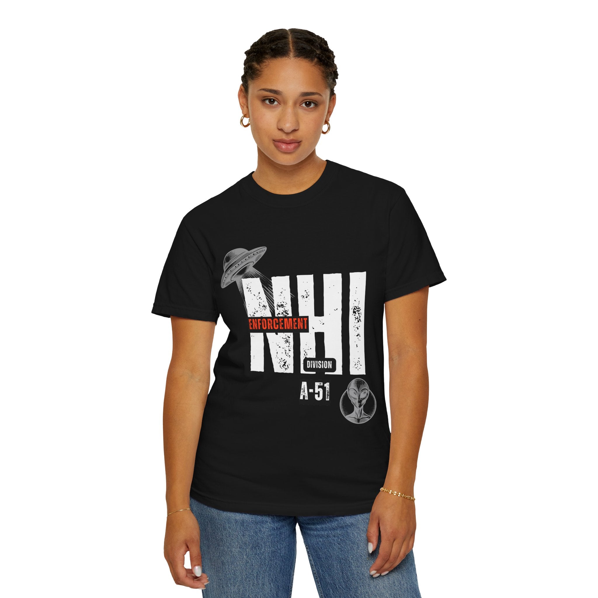 Non-Human Intelligence Alien Enforcement Division A-51 Graphic T-Shirt